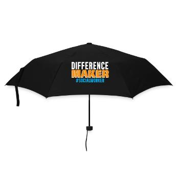 Difference Maker Sozialarbeiter Job Soziale Wohlfa - Regenschirm (klein) - Schwarz - Vorne