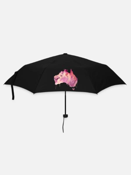 Australien Pink - Regenschirm (klein) - Schwarz
