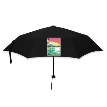 Honolulu Hawaii Vintage Reiseposter WPA Souvenir - Regenschirm (klein) - Schwarz - Vorne
