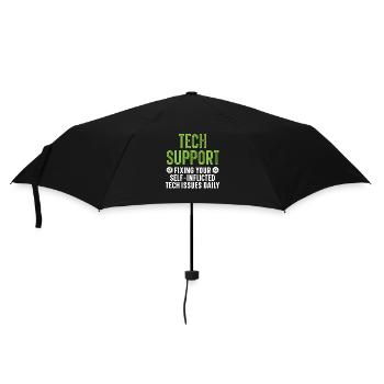 Tech Support Fixing Your Tech Issues Daily - Regenschirm (klein) - Schwarz - Vorne
