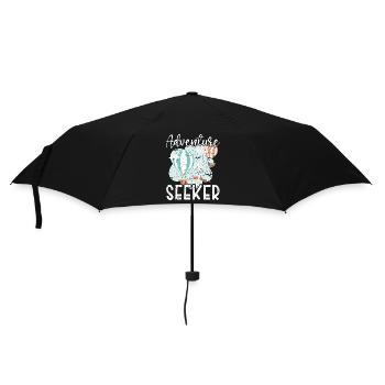 Abenteuersuchende Heißluftballon-Liebhaberin Aeron - Regenschirm (klein) - Schwarz - Vorne