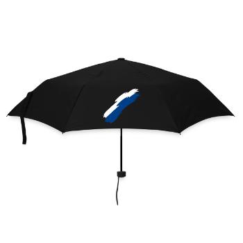 Finnland Fahne Farben - Regenschirm (klein) - Schwarz - Vorne