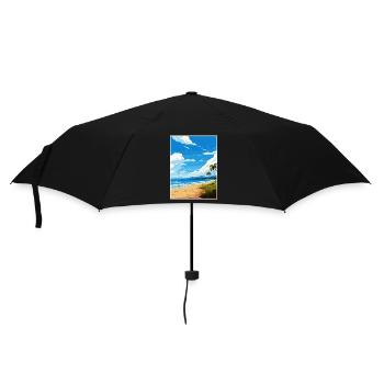 Nicoya Halbinsel Costa Rica Vintage Reiseposter - Regenschirm (klein) - Schwarz - Vorne