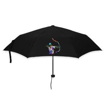 Zielsicherer Bogenschütze Turnier - Regenschirm (klein) - Schwarz - Vorne