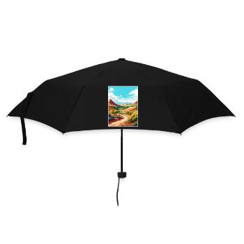 Mount Scott Texas Vintage Reiseposter Souvenir - Regenschirm (klein) - Schwarz - Vorne