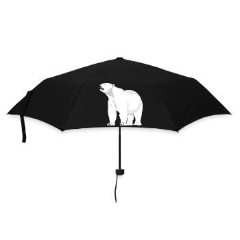 Polarbär Eisbär Nordpol - Regenschirm (klein) - Schwarz - Vorne