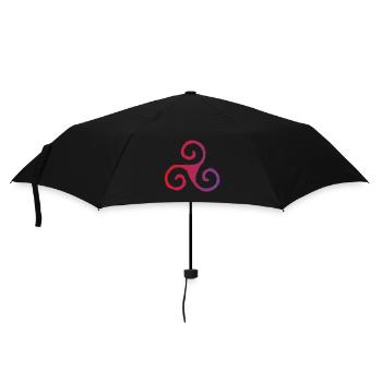 Keltisches Symbol Triskele Dreierspirale Neu - Regenschirm (klein) - Schwarz - Vorne