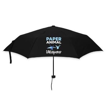 Papiertierflüsterer Papierkunst Japanische Kunst - Regenschirm (klein) - Schwarz - Vorne