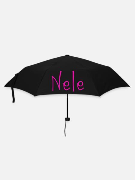 Nele Neon Schrift - Regenschirm (klein) - Schwarz