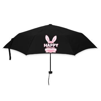 Frohe Ostern - Regenschirm (klein) - Schwarz - Vorne