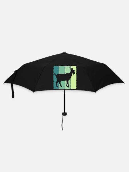Ziege im Blockfarben-Design - Regenschirm (klein) - Schwarz