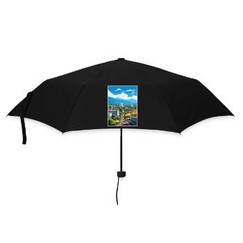 San Jose Costa Rica Vintage Reiseposter Souvenir - Regenschirm (klein) - Schwarz - Vorne