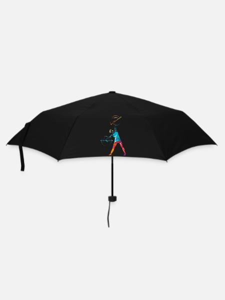 Schwungvolles Stabdrehen Majorette - Regenschirm (klein) - Schwarz