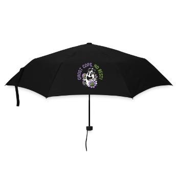 Geisterpolizisten, keine Ruhe! Polizist Spooky Hal - Regenschirm (klein) - Schwarz - Vorne