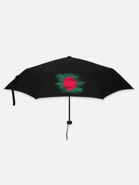 Bangladesch Flagge used - Regenschirm (klein) - Schwarz