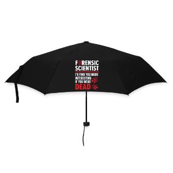 Forensische Wissenschaftler finden Sie interessant - Regenschirm (klein) - Schwarz - Vorne