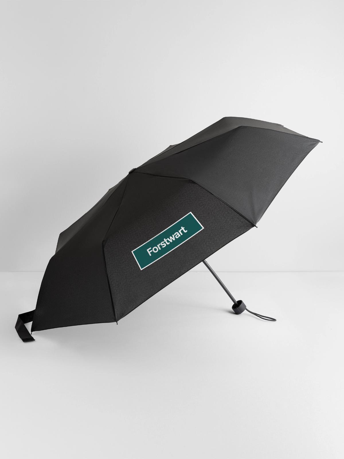 Forstwart – Forstwirtschaft & Waldarbeit - Regenschirm (klein) - Schwarz - Vorne