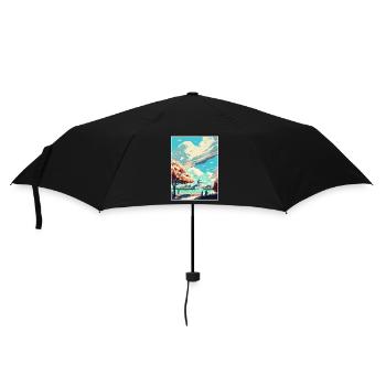 Washington Dc Vereinigte Staaten Vintage Reiseposter - Regenschirm (klein) - Schwarz - Vorne