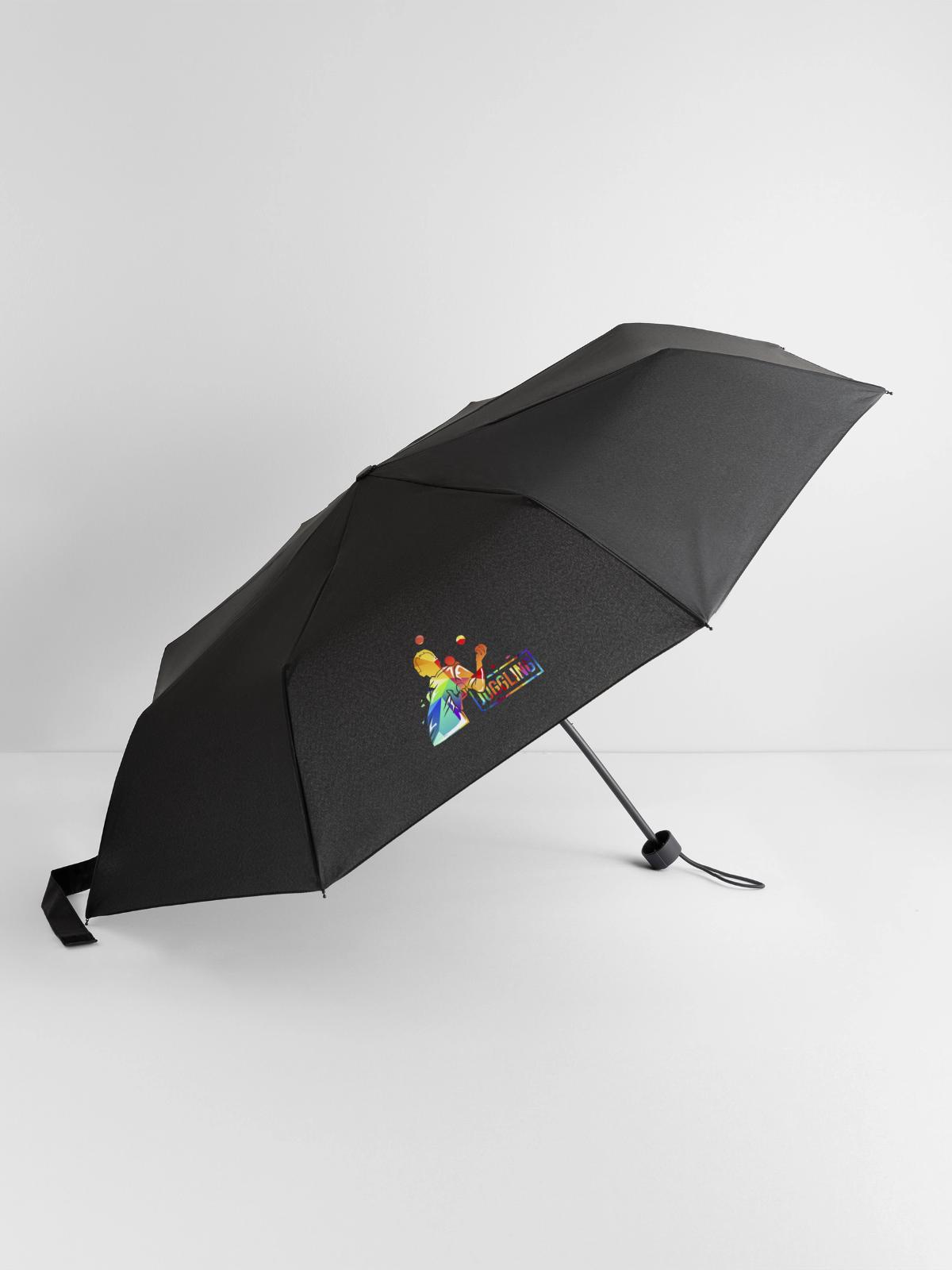 Geschickter Jongleur Zirkusnummer - Regenschirm (klein) - Schwarz - Vorne