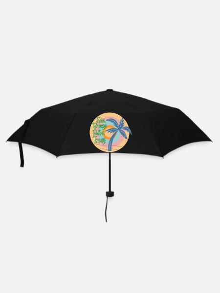 Meeresbrise Palmenbaum - Regenschirm (klein) - Schwarz