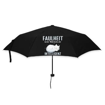 Faulheit ist der Närboden der Intelligenz - Regenschirm (klein) - Schwarz - Vorne