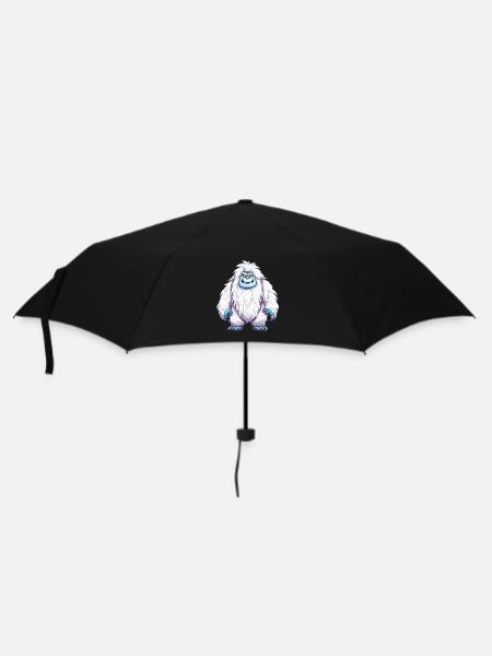 Yeti Buntes Aquarell Cartoon Kawaii Tier - Regenschirm (klein) - Schwarz