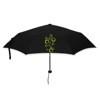 Viele Kreise Design Vektor Wasserblasen - Regenschirm (klein) - Schwarz - Vorne