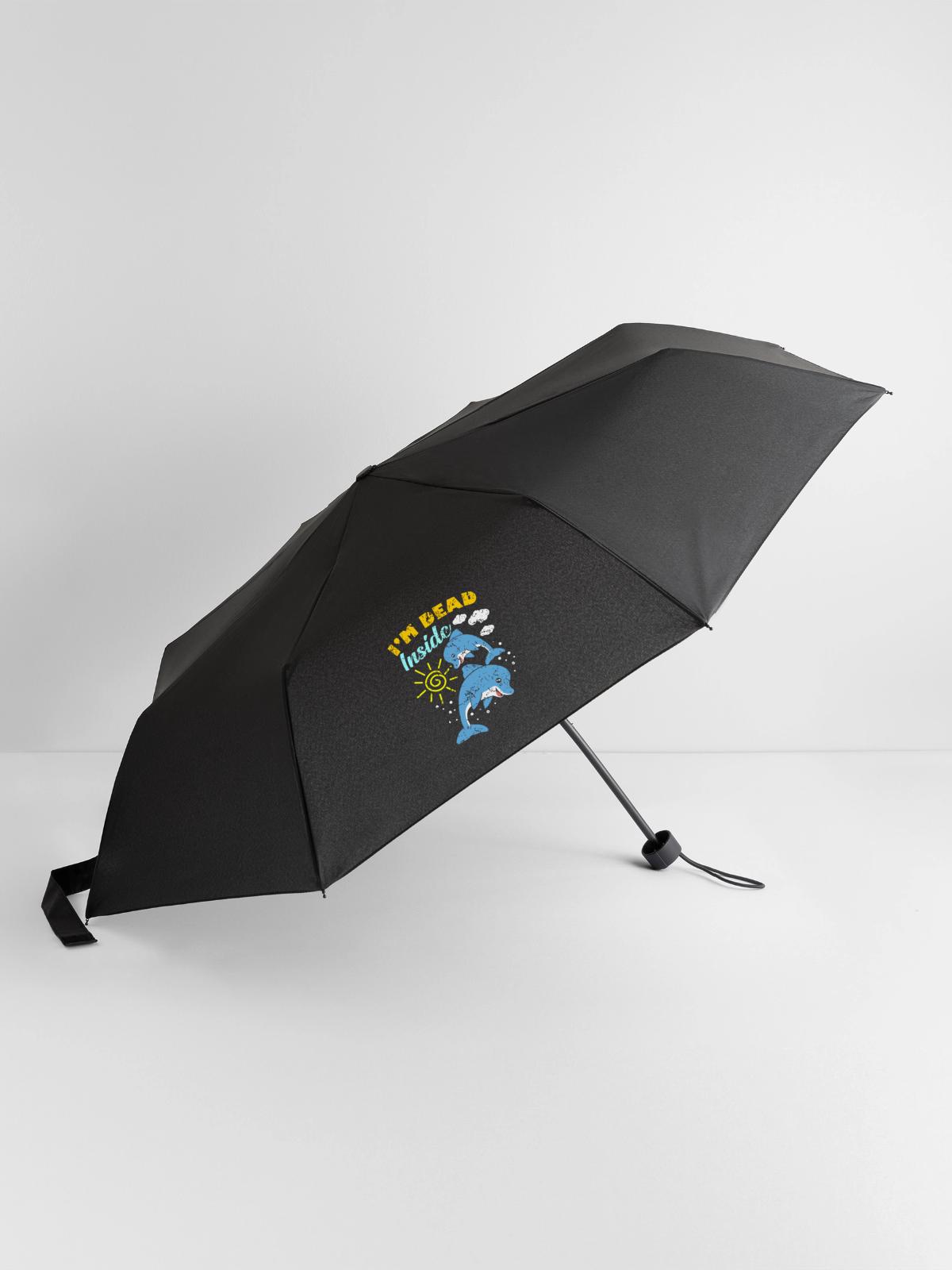 Dead Inside - Regenschirm (klein) - Schwarz - Vorne