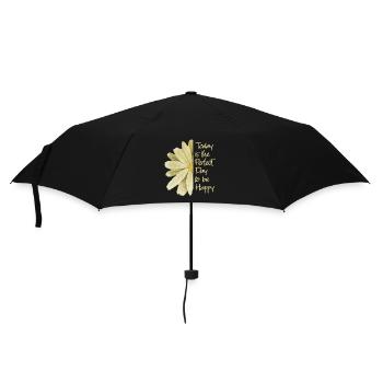 Blume - Regenschirm (klein) - Schwarz - Vorne