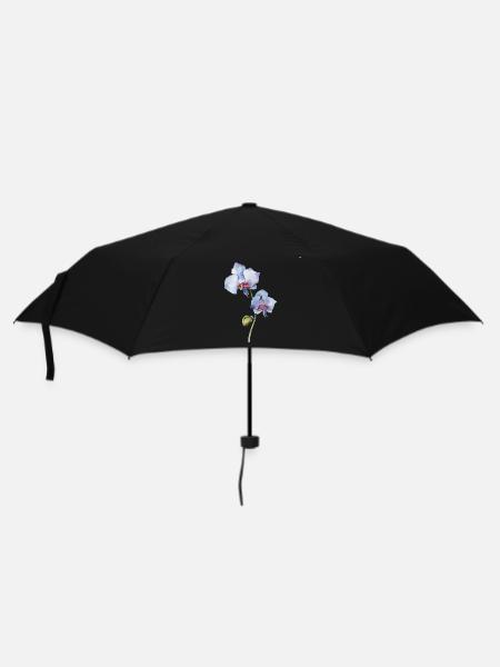 Blume - Regenschirm (klein) - Schwarz