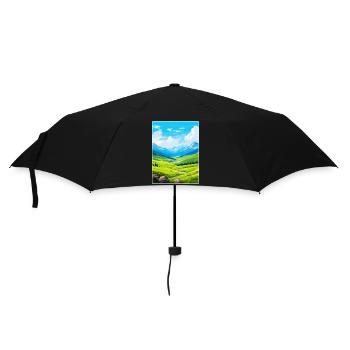 Pyrenäen-Nationalpark Frankreich Reiseplakat WPA - Regenschirm (klein) - Schwarz - Vorne