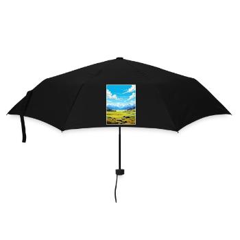 Arthurs Pass Nationalpark Vintage Reiseposter - Regenschirm (klein) - Schwarz - Vorne