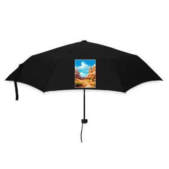 Große Treppe Utah Wüste Vintage Reiseposter - Regenschirm (klein) - Schwarz - Vorne