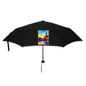 Krakau Polen Vintage Reiseposter WPA Souvenir - Regenschirm (klein) - Schwarz - Vorne