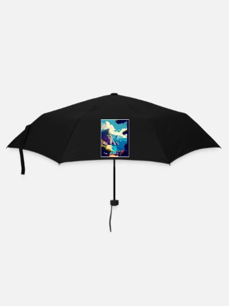 Capri Italien Dekoration Vintage Reiseposter WPA - Regenschirm (klein) - Schwarz