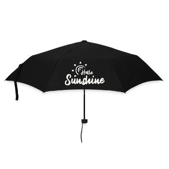 Hello Sunshine - Regenschirm (klein) - Schwarz - Vorne