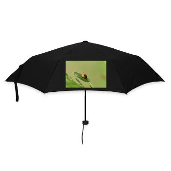 Marienkäfer Käferchen Maikäfer - Regenschirm (klein) - Schwarz - Vorne