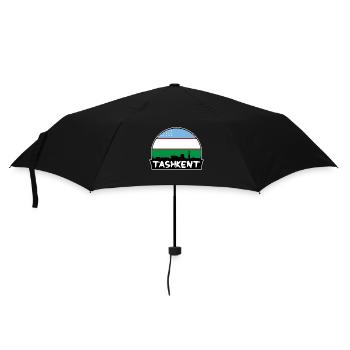 Taschkent Usbekistan Flagge Skyline Silhouette Reisen - Regenschirm (klein) - Schwarz - Vorne