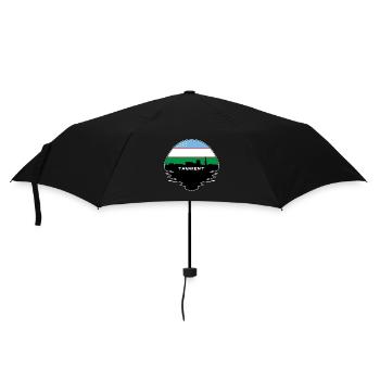Taschkent Usbekistan Flagge Skyline Silhouette Reisen - Regenschirm (klein) - Schwarz - Vorne