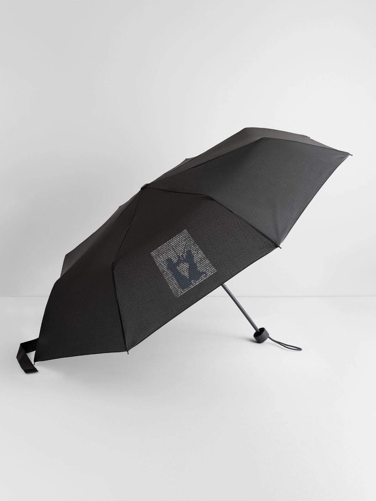 Beherzte Kendo Turnierkämpferin - Regenschirm (klein) - Schwarz - Vorne