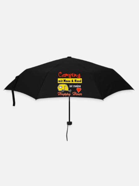 happy hour - Regenschirm (klein) - Schwarz