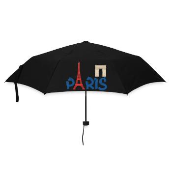 PARIS - Regenschirm (klein) - Schwarz - Vorne