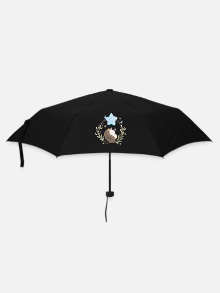 Süßer Baby Igel - Regenschirm (klein) - Schwarz