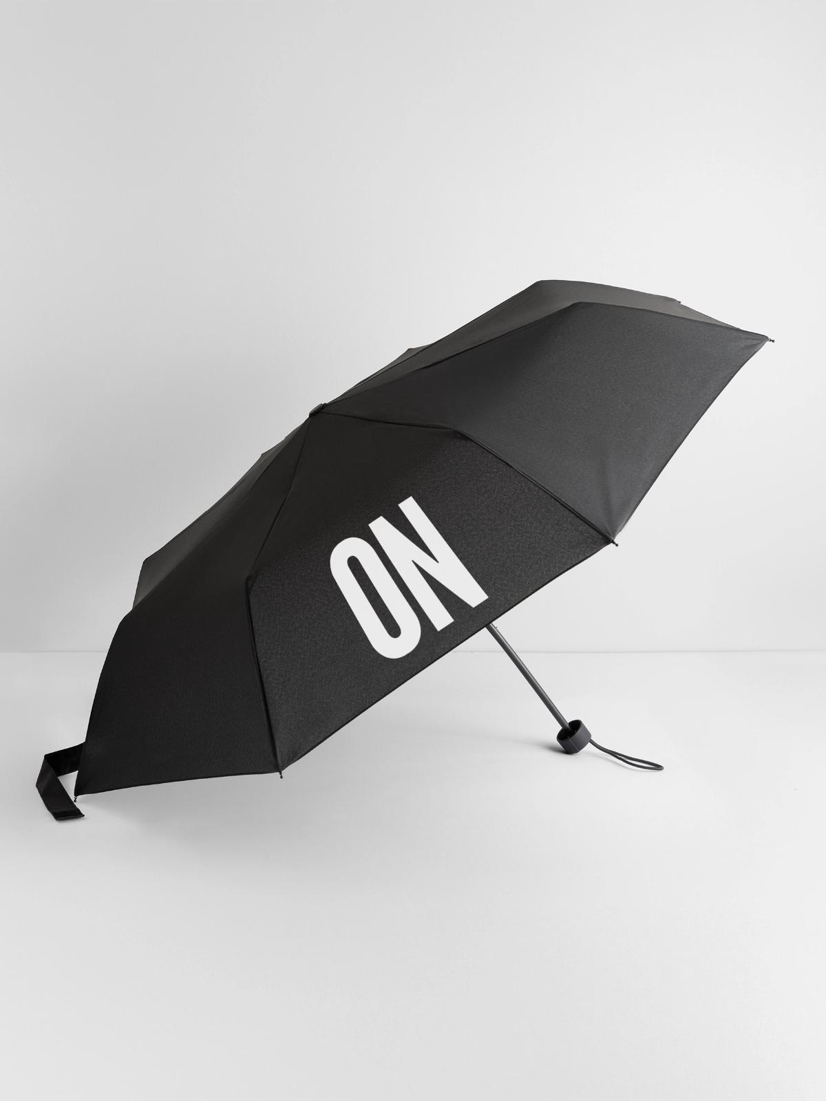 Auf - Regenschirm (klein) - Schwarz - Vorne