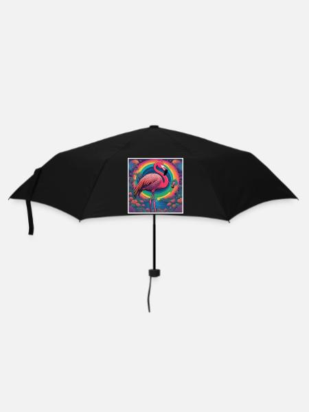 Flamingo#1 - Regenschirm (klein) - Schwarz