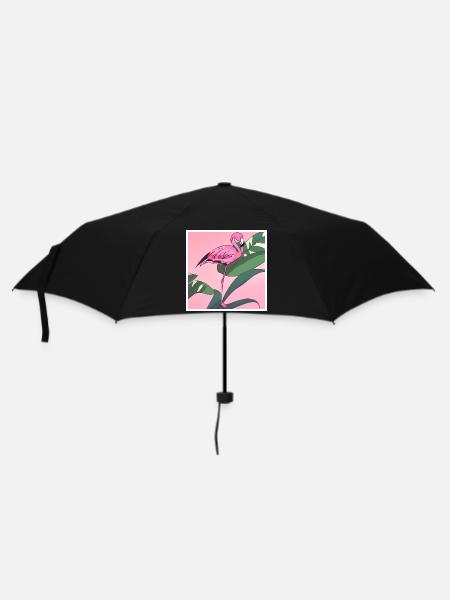 Flamingo#2 - Regenschirm (klein) - Schwarz