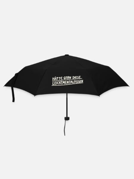 Leichtmentalfelgen Wortspiel - Regenschirm (klein) - Schwarz