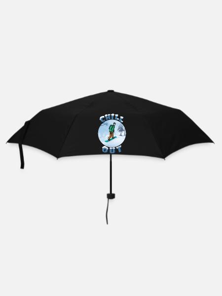 Winter Snowboarder Chill-Out - Regenschirm (klein) - Schwarz