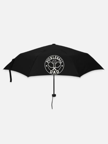 Pickleball Dad Emblem - Regenschirm (klein) - Schwarz
