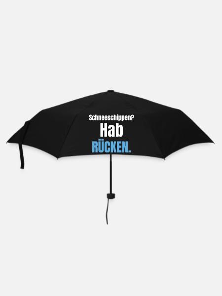 Schneeschippen? Hab Rücken. - Regenschirm (klein) - Schwarz